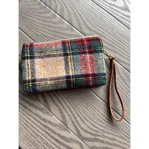 Plaid Wristlet Clutch